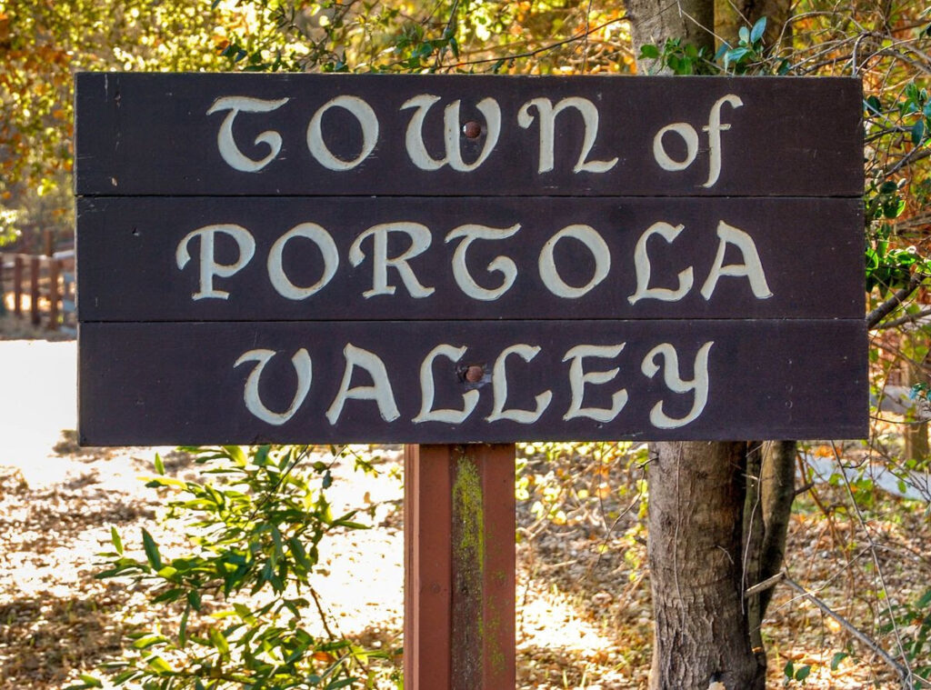 Portola Valley Town Sign